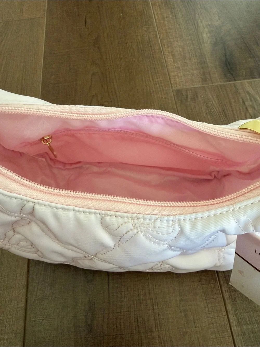 LoveShackFancy Kids Quilted Light Pink Scrunchie-Handle Mini Bag